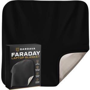 Faraday Blanket - New for 2026 - Protection Faraday Fabric Technology for Electromagnetic Shielding from Laptop, Cell Phone, and Wireless RF Emissions, 3rd Party Tested, Black