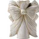 Bow Vase,  Small White Ceramic Bow Flower Vase for Home Decor,Boho Style Unique Vases for Flowers, Small Cute Wabi Sabi Vases for Living Room Decor