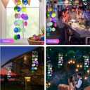 2 x Solar Wind Chimes Outside,Shells Wind Chimes Lights Gifts for Mom Grandma Women Wife Girls, Solar Hanging Lights for Holiday Garden Yard WindowPink (multicolor)