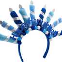 The Dreidel Company Menorah Headbands - Fun for Hanukkah - Personal Decorations for the Festival of Lights (Single)