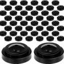 50 Pcs Black Miniature Flag Stand 0.24 Inches Hole Diameter Plastic Small Banner Stand Mini Flag Holder Base for Desk Garden Table Stick