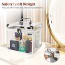 Crown Box 7.9 x 6.7 x 7.5inch, Clear Makeup Case,Cosmetic Organizer, Large Capacity Transparent Acrylic Artists Display Case for Vanity,Bathroom Counter or Dresser