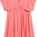 Amazon Essentials Women's Surplice Dress (Available in Plus Size) (Medium, Hot Pink)