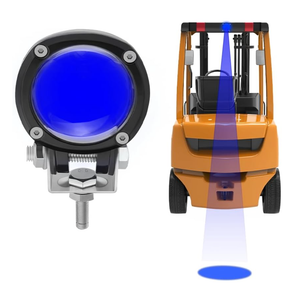 New LED Forklift Light Round Blue Light Forklift Safety lamp 5w DC 12-80V Anti-Collision Warehouse Danger Zone Warning lamp (Blue)