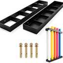 Seamless Backdrop Paper Storage Shelf, Vertical Backdrop Storage Rack, Wall Mounted Organizer for Photography Studio, Black, Holds up to 5 Rolls 4 Inch Diameter Fabric