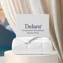 Delara Twin Size Organic Wool Comforters Duvet Insert - Ultra-Soft GOTS Certified 100% Organic Cotton Shell All Season Merino Wool Comforters Hotel Collection Comforter, 200 GSM All Season Warmth (Twin(68"X86"), White 200 Gsm Summer Spring)