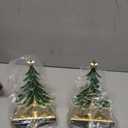 JUSTOTRY 2PC Christmas Stocking Holders for Mantle Glitter Green Xmas Tree Gold Stocking Holder for Fireplace Home Decor Holiday Gifts Christmas Decorations Supplies Non-Skid Durable and Sturdy