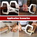 findmall 5Pcs 6 Inch Locking C Clamps with Swivel Pads Heavy Duty C-Type Locking Plier Table and Tool Vise Grip for Shop Home Farm and Automotive DIY Woodworking Welding Cabinetry Pocket Hole Joinery