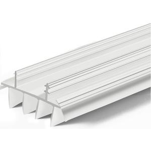Vinyl Replacement Under Door Seal, Door Bottom with Fins for Exterior Doors, Weather Stripping Door Seal - 36 inches - White