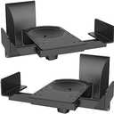 WALI Speaker Wall Mounts, Dual Side Clamping Bookshelf Mounting Bracket for Large Surrounding Sound Speakers, Hold up to 66 lbs. (SWM201XL), 1 Pair, Black