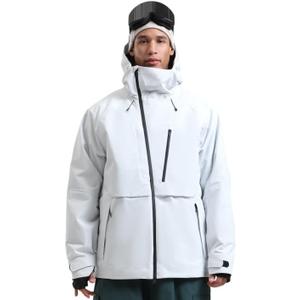 GSOU SNOW Men's Snowboard Jacket Waterproof Ski Coat Winter Snow Insulated Windproof Jacket (X-Large, Grey)