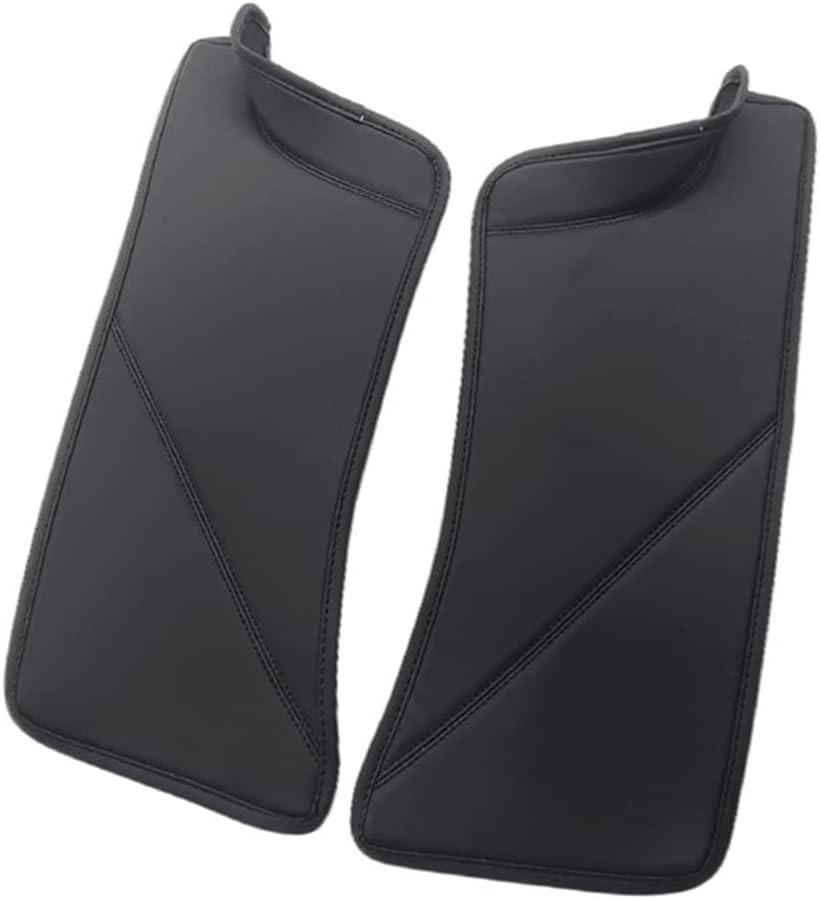 Leather Door Sill Protector for 2021-2025 Tesla Model Y (NOT Fit 7 Seater) Rear Door Entry Guards Scuff Plate Rear Seat Anti Kick Pad Trim Cover