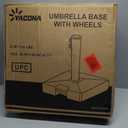 Patio Umbrella Base with Wheels and Handle, 120lbs Heavy Duty Umbrella Stand, Rust-Resistant and Windproof Design, Easy to Move, Stable Umbrella Stand Outdoor Base for Patio, Terrace, and Poolside