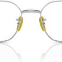 Ray-Ban Rx6594m Scuderia Ferrari Collection Hexagonal Prescription Eyewear Frames (Silver on Grey/Yellow/Demo Lens)