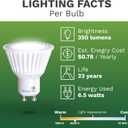 Bioluz LED 5 Pack LED Bulbs Commercial Grade GU10 LED Light Bulb Dimmable 3000K, 50W Halogen Replacement, LED Lights for Bedroom & Home Decor, 120V UL Listed Light Bulbs (Pack of 5)
