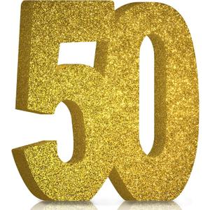 50th Birthday Decorations for Men and Women,50th Anniversary Decorations,Gold Glitter 50th Birthday Party Centerpieces for Table Decorations,50 Table Topper Decor