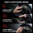 Wheel Scratch Fix Silver Touch Up Paint for Cars - DIY Alloy Wheel Repair Kit, Curb Rash Remover with Fast-Drying Pen - Long-Lasting OEM Finish Car Rim Paint for Scuffs and Chips at Home (Light Silver)