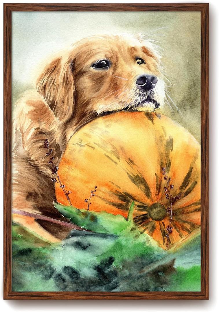 Rustic Walnut 24x36 Frame - Single Frame, 24 x 36 Poster Frame for Artwork, Puzzles, Photos and Movie Posters Picture Frames, Perfect Christmas Frame