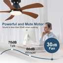 SHIHOT 42 Inch Low profile Ceiling Fans with Lights and Remote, Modern Flush Mount Ceiling Fan Light Fixture for Bedroom with 5 Blades, 6 Speeds, Timing, Dimmable 3 Light Colors