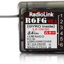 Radiolink R6FG 6 Channels 2.4GHz RC Receiver with Gyro, Surface Long Range Control RX for Vehicle Drifting/Crawler/Truck/Boat Works with Radio Controller RC4GS V3/RC6GS V3/RC8X/T8FB/T8S/T12D/T16D