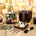 4 x Baderke 50 Set Graduation Paper Charcuterie Boxes with Clear Lids Forks Mini Charcuterie Box Disposable Dessert Boxes for Sandwich, Cookie, Sushi, Cake Slice, Strawberries(Black)