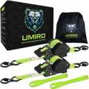 Retractable Ratchet Straps 1 Inch x 12 Feet Heavy Duty Tie Downs Auto Retract Strap 1760lb Break Strength,Self Retracting for Truck,Cargo,Trailer,Motorcycle,ATV,UTV (Fluorescent Green,2 Pack)
