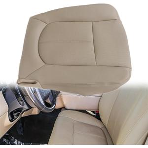 NLQR Front Passenger Side Bottom Replacement Perforated Seat Cover Tan Compatible with Ford F250 F350 F450 F550 Lariat 2011 2012 2013 2014 2015 2016