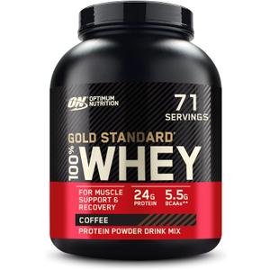 Optimum Nutrition Gold Standard 100% Whey Protein Powder, Coffee, 5 Pound (Packaging May Vary) (EXP 09/10/27)