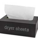 AuldHome Design Farmhouse Dryer Sheet Dispenser (Black); Countertop Enamelware Fabric Softener Sheet Holder for Laundry Room