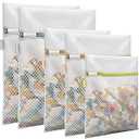 Prezon upgrade mesh 5 Pack Mesh Laundry Bags for Delicates, (2L+2M+S) Washing Machine Wash Bags, Reusable and Durable Mesh Wash Bags for Blouse, Hosiery, Underwear, Bra, Lingerie Baby Clothes