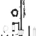 AQQA Fish Tank Cleaner,8-in-1 Electric Aquarium Gravel Vacuum,Clean Sewage+Wash Gravel Sand+Suction Stool+Filter+Water Changer+Water+Water Circulation+Dissolved Oxygen for Turtle Fish Tank 30W/480GPH