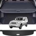 Retractable Cargo Cover Compatible with Jeep Liberty 2008-2013 Shield Security Shade Privacy Screen Tonneau Luggage Cargo Trunk Organizers (Carbon Fiber Texture)