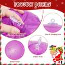 24 Pcs 7.5Inch Christmas Inflatable Ball Neon Color Outdoor Hanging Ornament Blow Up Xmas Inflatable Ornament PVC Christmas Decoration for Yard Lawns Porch Garden Front Door Holiday Decor(Solid Color)