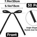 3 x Anwyll Twist Tie Bows 5x7Inch - 30Pcs Premade Black Gift Bow for Cake Gift Wrapping Balloon Craft Treat Bag Black Satin Ribbon Bows for Wedding Baby Shower Birthday Party Halloween Christmas Decor