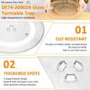 DE74-20002B WB49X10063 14 1/8" Microwave Plate Replacement for G-E S-amsung, Microwave Glass Turntable Plate Replace W11402532 W10132127, Heat Resistant & Durable by Fetechmate- Dishwasher Safe, 14 1/8 in