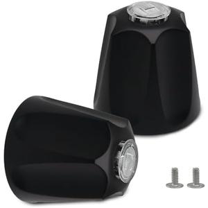 Biaungdo Black Shower Knob Replacement Set of 2, Bathtub Faucet Handles Include Hot and Cold Shower Knob for Remodeling Trim