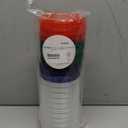 Twist Top Food Storage Containers 8 oz 12 Pack Plastic Freezer Storage Containers Leakproof Reusable with Screw on Colored Lids (12)