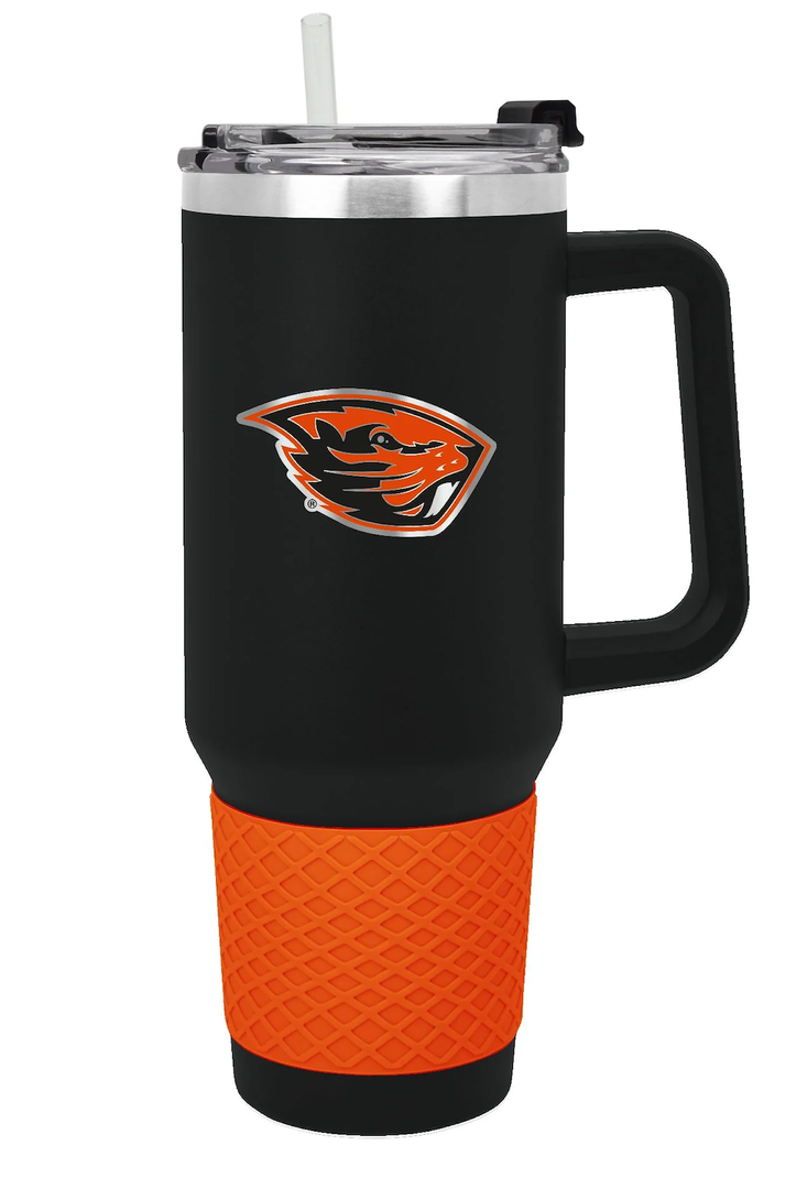 Officially Licensed Collegiate Oregon Beavers Tumbler with Flip Lid and Straws | Insulated Cup Stainless Steel | Gifts for Men Women | Trek Collection | Oregon State University