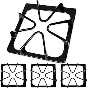 Upgraded W10447925 Stove Grates Replacement for Whirlpool Stove Parts Gas Burner Grate 8.8 x 8.3 Inches Maytag Amana Inglis Kirkland Kenmore Range Cooktop Grate Gas Stove Top Burner Rack Sets 4 Pcs