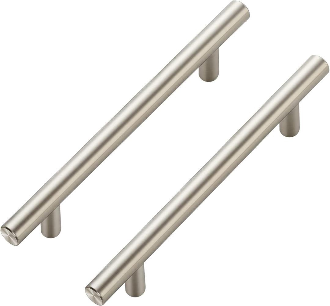 Ravinte 10 Pack | 7.38'' Cabinet Pulls Brushed Nickel Stainless Steel Kitchen Cupboard Handles Cabinet Handles 7.38Length, 5 Hole Center