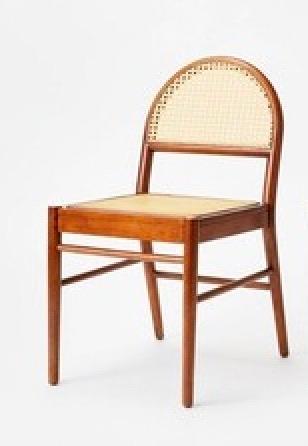 Solid Wood Rattan Chair – Ergonomic Office & Dining Chair | Simple Design for Living Room, Bedroom, or Study