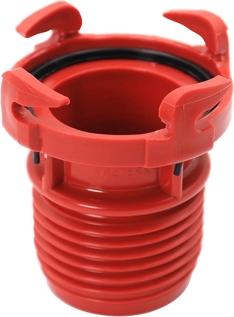 Valterra F02-3101 RV Drain Hose Connection EZ Coupler Valve Adapter , Red
