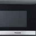 Panasonic NN-SB458S Compact Microwave Oven, 0.9 cu.ft., Stainless Steel/Silver