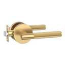 Asidrama 1 Pack Champagne Bronze Privacy Door Handles, Door Lever with Door Knobs Indoor for Bedroom or Bathroom, Heavy Duty Door Handles Interior with Locks for Left Right Sided Doors