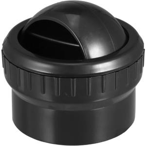 X AUTOHAUX Round AC Air Outlet Vent Louvered Dashboard Electroplate Knob for RV Bus Boat Yacht Caravan Passenger Car 60mm Black