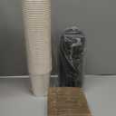 100 Pack 12 oz Disposable Coffee Cups with Lids and Insulated Sleeves, Leak-free Paper and Sturdy Thick Paper Hot to Go Coffee Cups with Lids for Cold/Hot Beverage (White)