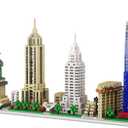 dOvOb Architecture New York Skyline Micro Mini Blocks Building Set, 3048 Pieces Bricks,3D Puzzle Collection Model Kit as Gift for Adults or Kids