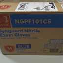 Intco Basic Medical NGPF-7002 Blue Nitrile Exam Gloves, Medium, 100 Count, Latex-Free, Powder-Free, Non-Sterile Disposable Gloves for Food Prep, Cleaning, Cooking, Salon, Pet Care & Everyday Use, 10 Packs