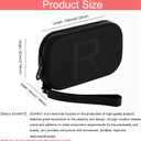 2 x JOVAKIT Small Portable Silicone Alphabet Makeup Bag for Women, Travel Waterproof Cosmetic Bag Gifts for Women, Zipper Closure Make Up Case with Handle, Travel Storage Organizer Pouch (Black R)