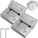 KAFENDA 90 Degree Shower Door Hinges, Heavy Duty Frameless Glass Door Hinges Stainless Steel Bathroom Gate Clamp for 8-12 mm Toughened Glass, Rust & Corrosion Resistance (135 Degree)